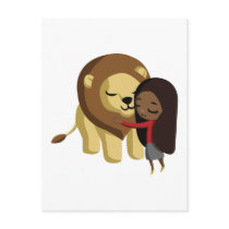 Zoe and Peanut the Lion Postcards