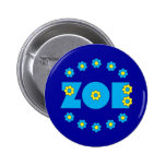 Zoe Flores Blue Button