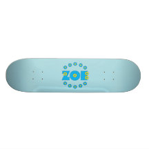 Zoe Flores Blue Custom Skate Board