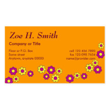 Zoe Flores Pink Business Cards