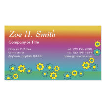 Zoe Flores Rainbow Business Card
