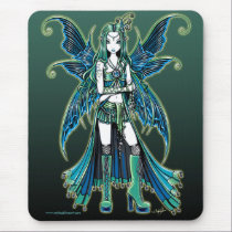 "Zoe" Green Celetial Star Fairy Art Mousepad mousepads