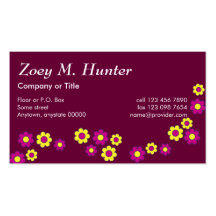 Zoey in Flores Pink Business Card