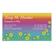 Zoey in Flores Rainbow Business Cards