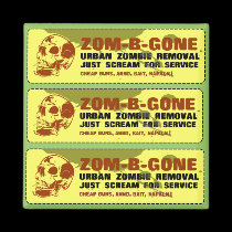 Zom-B-Gone Urban Zombie Removal magnets