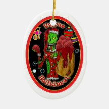 zombi de Noël ornament_oval Ornement De Noël