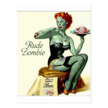 Zombi grossier "la première morsure " carte postale