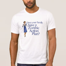 Zombie Action Plan Vintage Style Tees