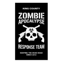 Zombie Apocalypse Business Cards
