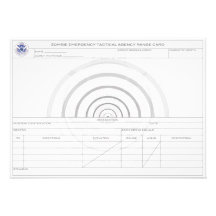 Zombie Apocalypse Range Card Personalized Announcements