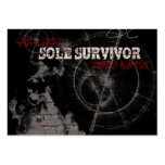 Zombie Apocalypse Sole Survivor Chubby Business Ca Business Card