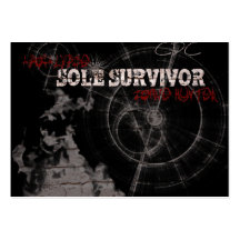 Zombie Apocalypse Sole Survivor Chubby Business Ca Business Card