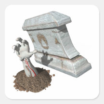 Zombie Arm Grave Sticker