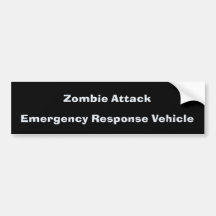 Zombie Attack BumperSticker Bumper Stickers