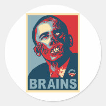 Zombie Barack Obama Sticker