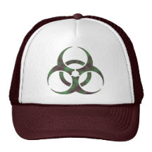 Zombie Biohazard Symbol Mesh Hats