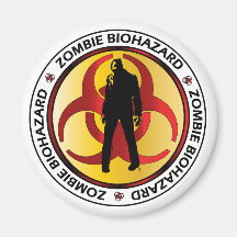 Zombie Biohazard Waste Fridge Magnet