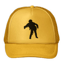 Zombie Black Silhouette Hats