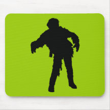 Zombie Black Silhouette Mouse Pad