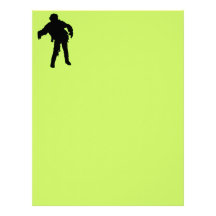 Zombie Black Silhouette Personalized Letterhead
