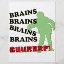 Zombie Brains Brains Brains Burp! Flyers