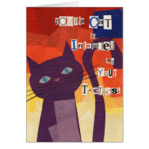 Zombie Cat is Intrigued by your Tactics Card