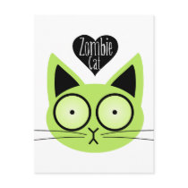 Zombie Cat Postcard