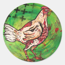 Zombie Chicken Stickers