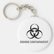 Zombie Containment Key Chain