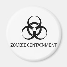 Zombie Containment Refrigerator Magnets