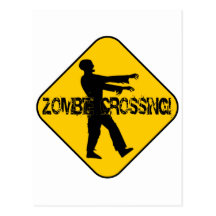 Zombie Crossing Postcard