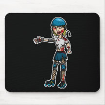 Zombie Derby Girl Mouse Pad