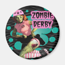 Zombie Derby Refrigerator Magnets