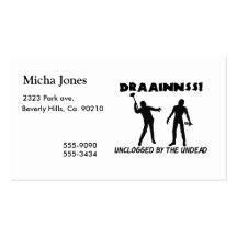 Zombie Drains Business Card Template