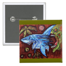 Zombie Eats Shark Pins