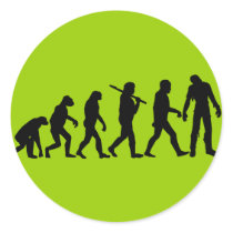 Zombie Evolution Halloween Stickers