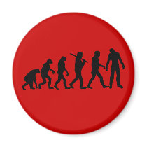 Zombie Evolution Halloween Tees, Sweats Refrigerator Magnet
