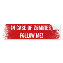 Zombie Expert Label Bumper Stickers