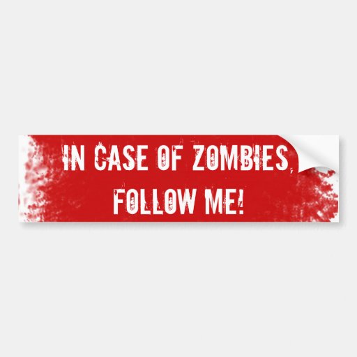 Zombie Expert Label Car Bumper Sticker Zazzle