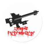 Zombie Exterminator Round Sticker