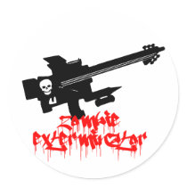Zombie Exterminator Round Sticker