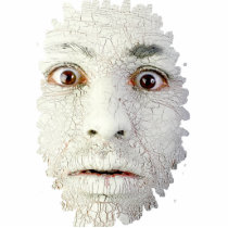 ZOMBIE FACE PHOTO CUTOUT KEYCHAIN