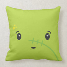 zombie face throw pillows