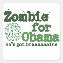 Zombie for Obama Stickers