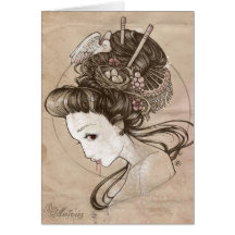 Zombie Geisha Notecard