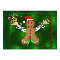 Zombie Gingerbread invitations