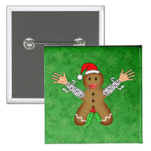 Zombie Gingerbread Pin