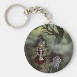 Zombie Girl Finds True Love in a Graveyard Key Chain