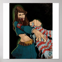 Zombie girl poster