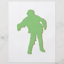 Zombie Green Silhouette Personalized Flyer